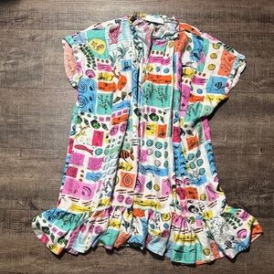 Anthropologie Beatrice B Abstract Silk Mini Dress 👗